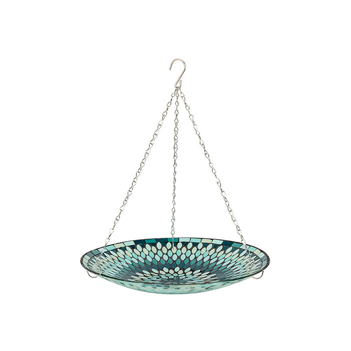 Green Mosiac Hanging Bird Feeder