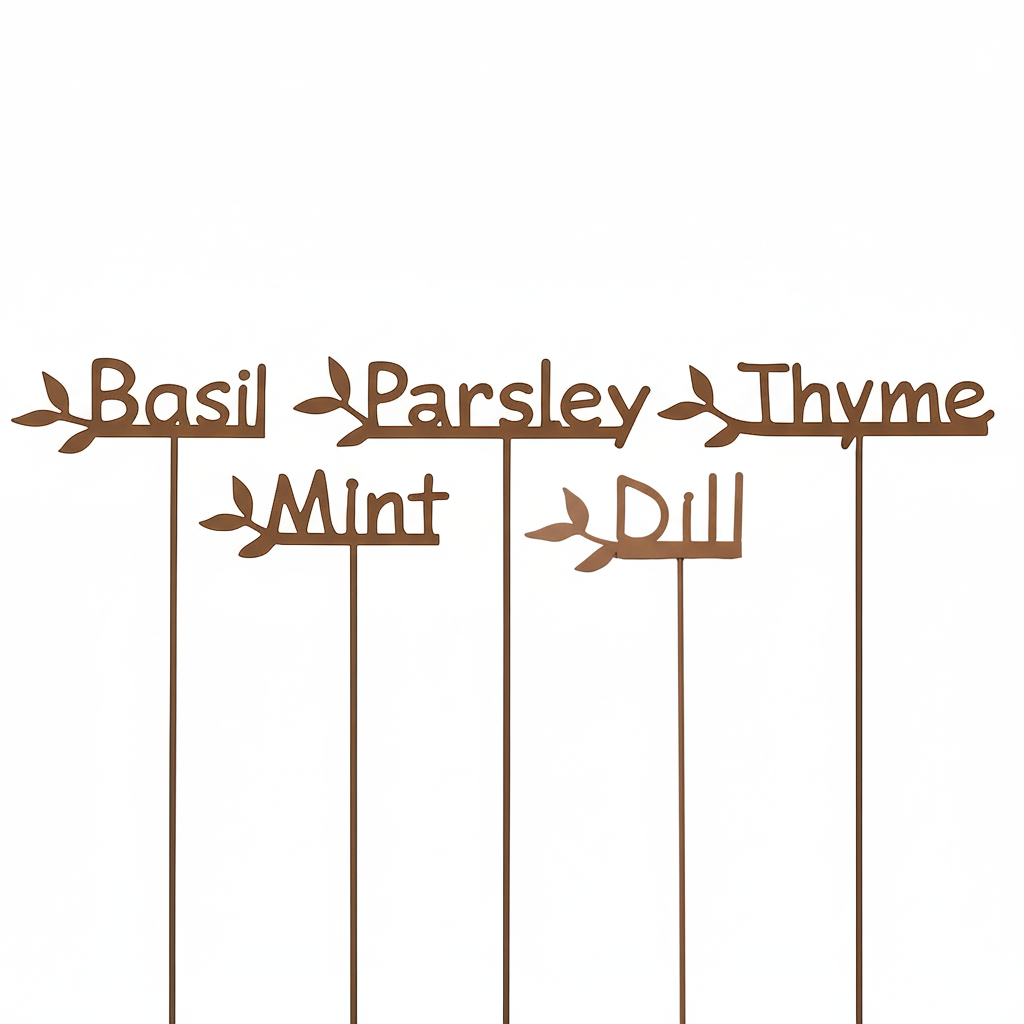 Herb Garden Stake Set/5