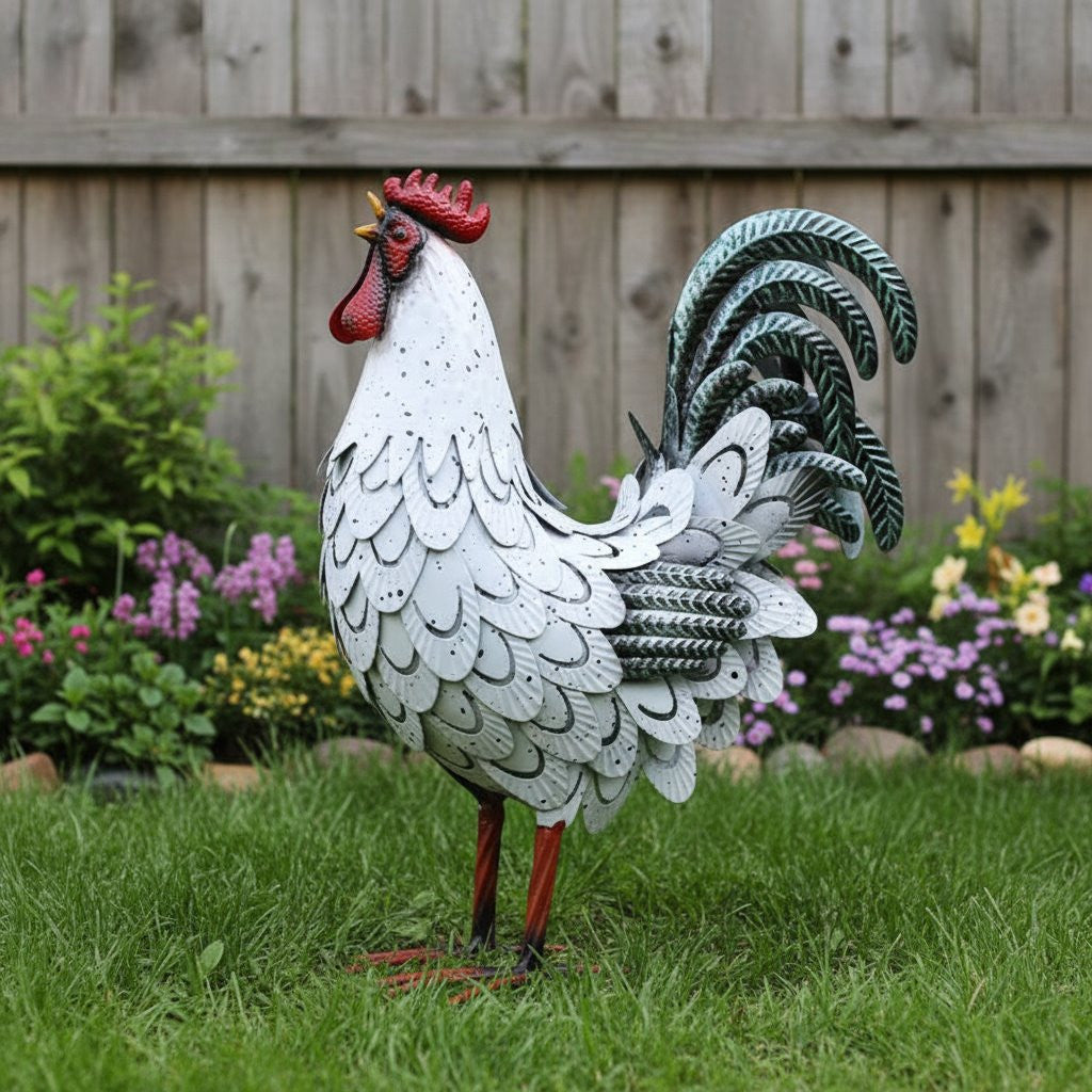 Farmhouse Rooster White