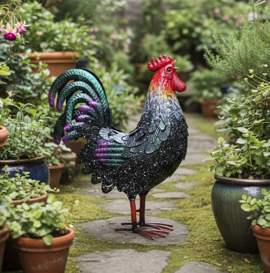 Farmhouse Rooster Black