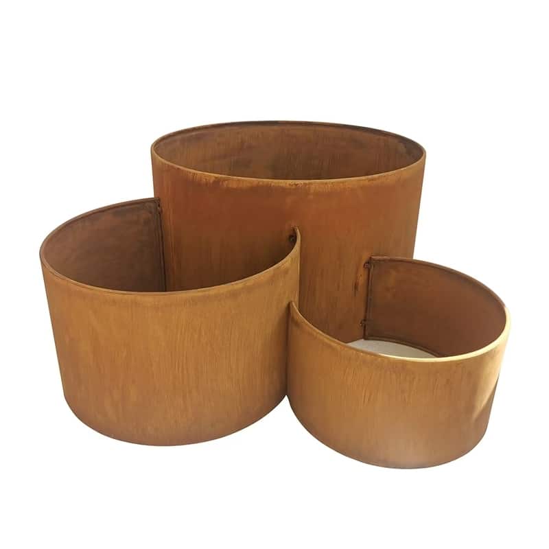 3 Tier Rust Metal Garden Ring – Rusty Owl Home & Garden