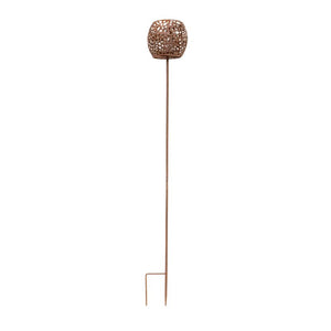 Outdoor Candle Holder Garden Stake Rust