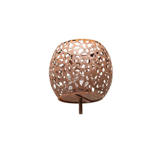 Outdoor Candle Holder Garden Stake Rust