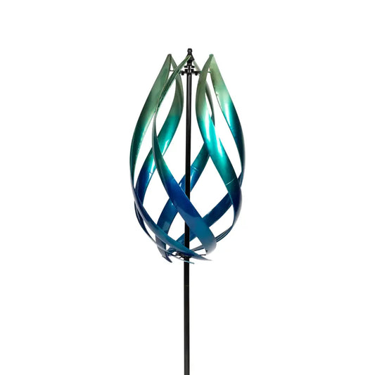 Wind Spinner Tall Lotus Blue