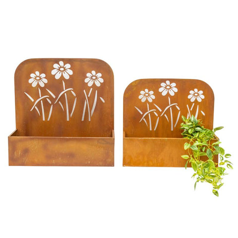 Floor/Wall Laser-cut ‘FLOWERS’ Planters Set/2