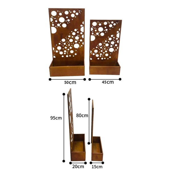 Floor/Wall Laser-cut ‘CIRCLES’ Planters Set/2