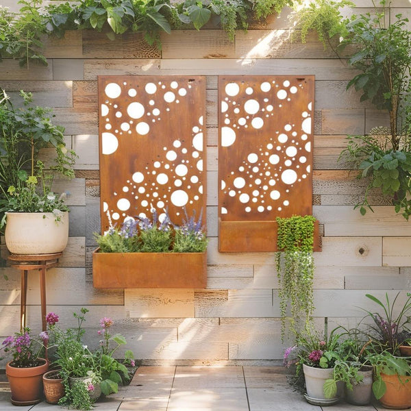 Floor/Wall Laser-cut ‘CIRCLES’ Planters Set/2