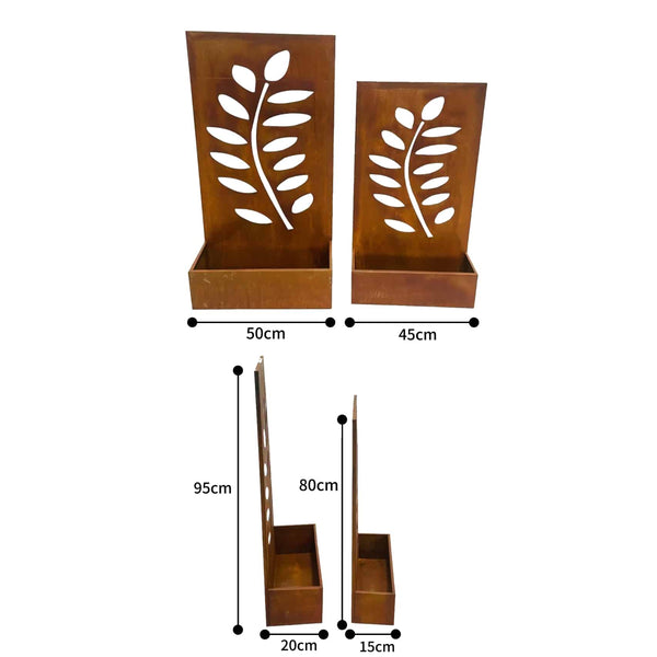 Floor/Wall Laser-cut ‘LEAVES’ Planters Set/2