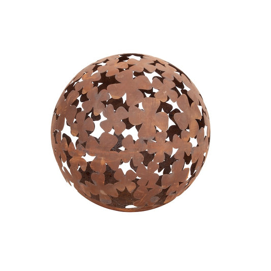 Corten Flower Garden Ball 40cm