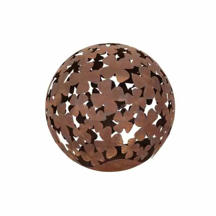Corten Flower Garden Ball 50cm