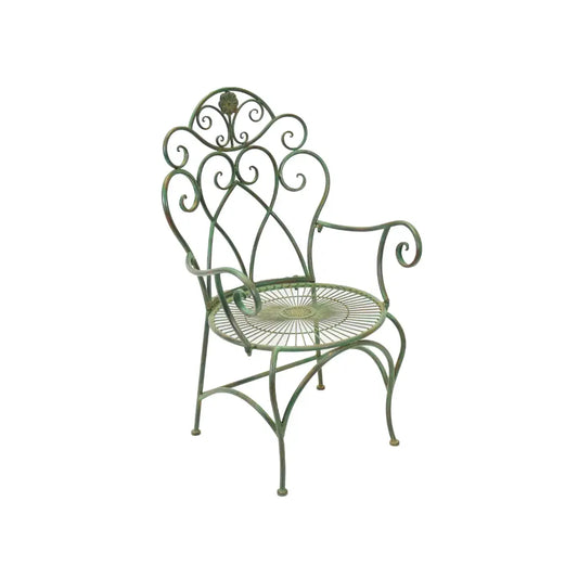 Florentine Chair with Arms in green