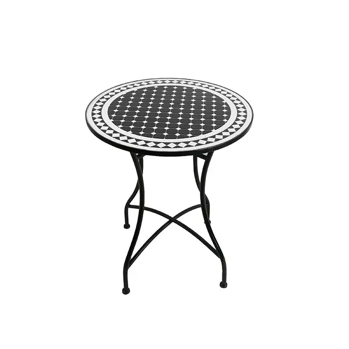 Black & White Mosaic Bistro Table