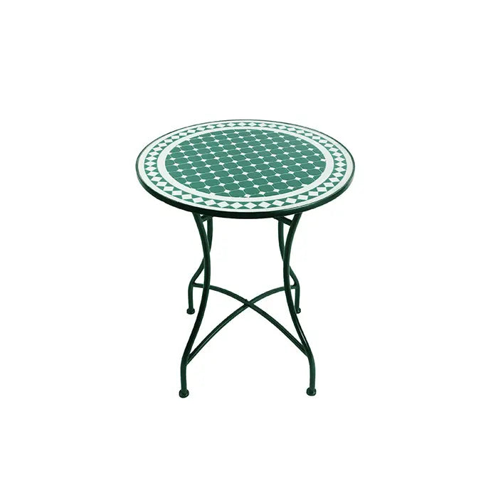 Green & White Mosaic Bistro Table