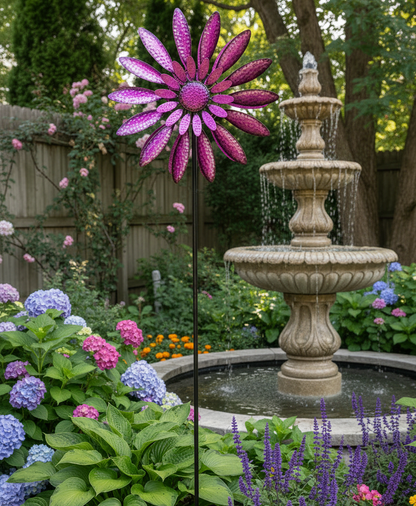 Wind Spinner Daisy Fuchsia