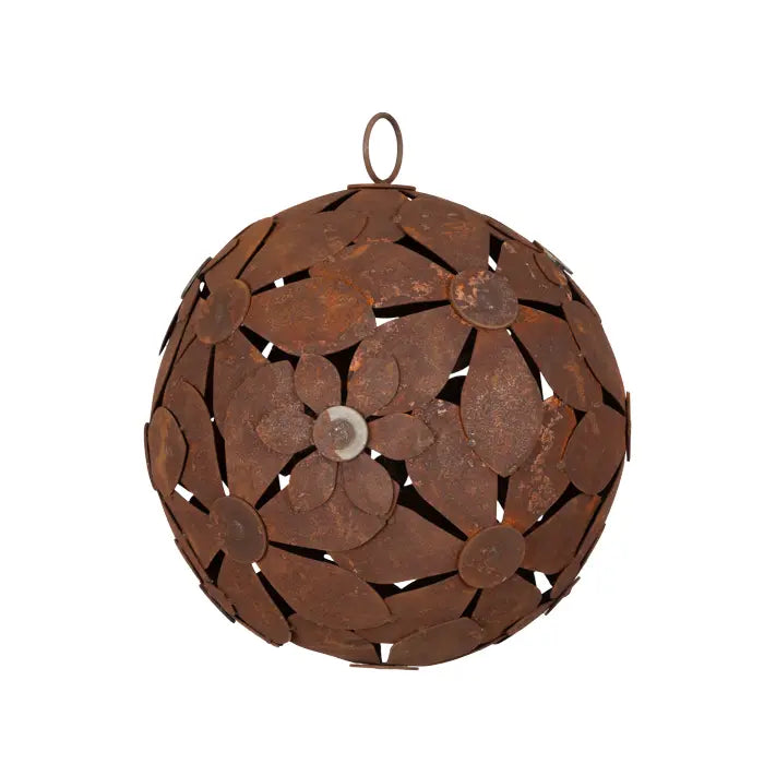 Hanging Flower Ball Rust 28cm