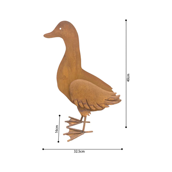 Rusty Duck Garden Statue