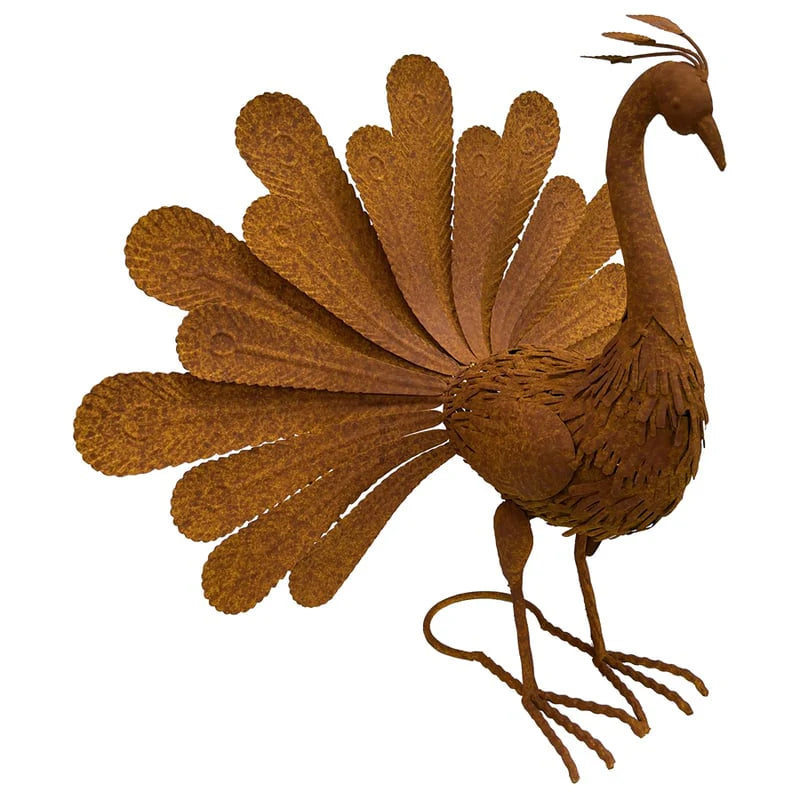 Rusty Proud Peacock Ornament