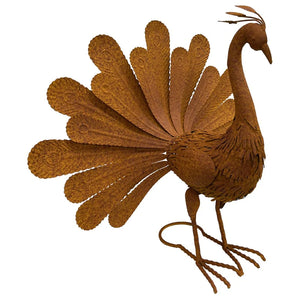 Rusty Proud Peacock Ornament
