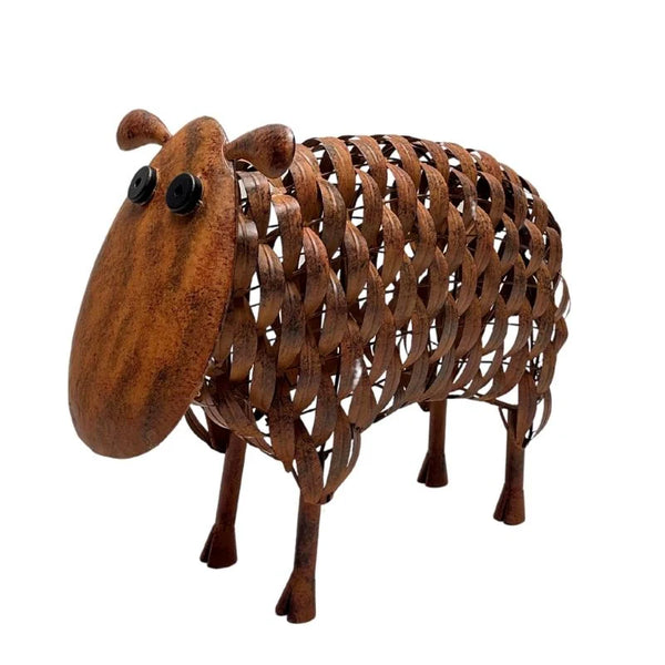 Rusty Metal Sheep Statue
