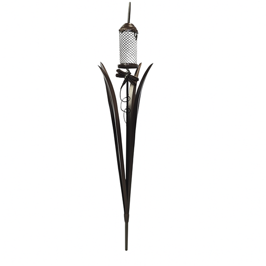 Bulrush & Dragonfly Birdfeeder Stake
