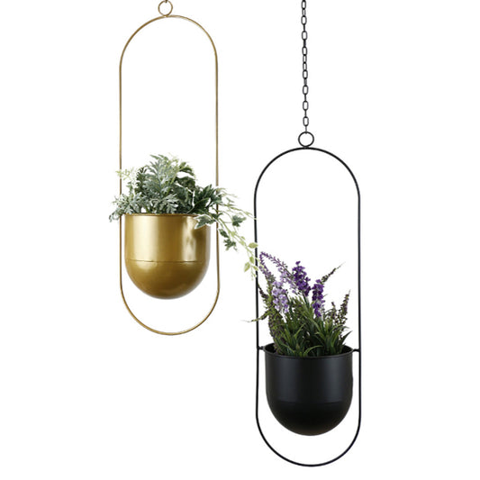Halo Frame Hanging Planter Oval