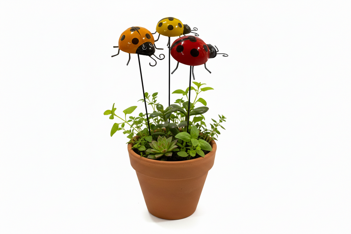 Ladybug Garden Stake Set/3