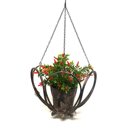 Looped Metal Hanging Planter
