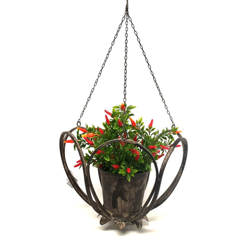 Looped Metal Hanging Planter
