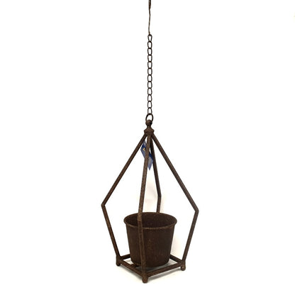 Geometric Hanging Metal Planter