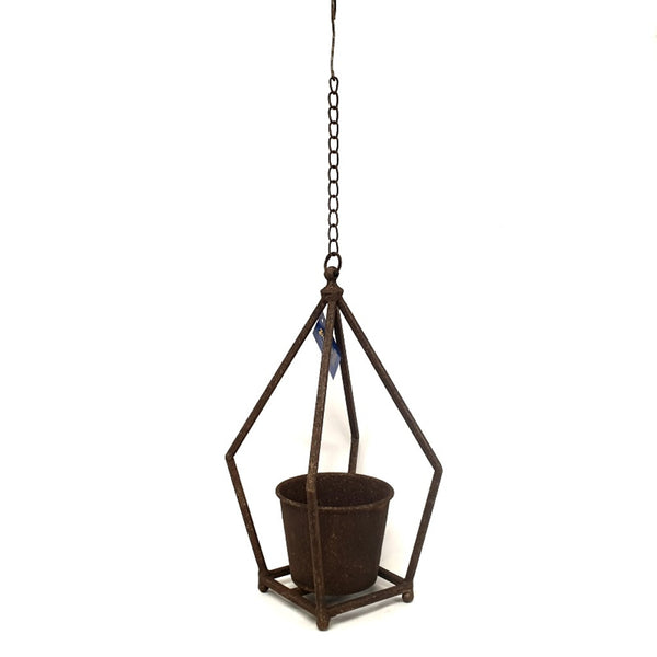 Geometric Hanging Metal Planter