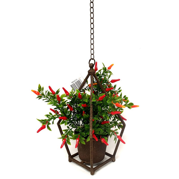 Geometric Hanging Metal Planter