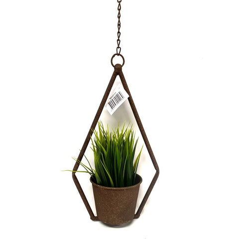 Diamond Hanging Metal Planter