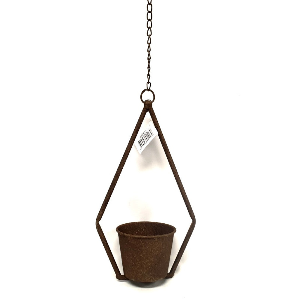 Diamond Hanging Metal Planter