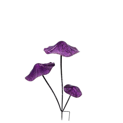 Triple Purple Enchanted Mushroom Stake
