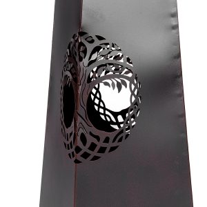 Tree of Life Bird Bath / Fire Bowl - Smooth Brown 2pc SET